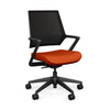Mavic 5 Star Meeting Chair - Black Frame Office Chair, Conference Chair, Computer Chair, Teacher Chair, Meeting Chair SitOnit Vinyl Color Tangerine Mesh Color Onyx 