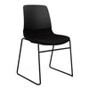 Mika Wire Rod Upholstered Seat Black Shell Chair Guest Chair, Cafe Chair, Stack Chair SitOnIt Frame Color Black Fabric Color Peppercorn 