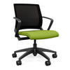 Movi Light Task Chair - Black Frame Office Chair, Conference Chair, Computer Chair, Teacher Chair, Meeting Chair SitOnIt Fabric Color Apple Mesh Color Onyx 