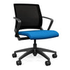 Movi Light Task Chair - Black Frame Office Chair, Conference Chair, Computer Chair, Teacher Chair, Meeting Chair SitOnIt Fabric Color Electric Blue Mesh Color Onyx 