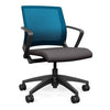 Movi Light Task Chair - Black Frame Office Chair, Conference Chair, Computer Chair, Teacher Chair, Meeting Chair SitOnIt Fabric Color Kiss Mesh Color Electric Blue 