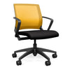 Movi Light Task Chair - Black Frame Office Chair, Conference Chair, Computer Chair, Teacher Chair, Meeting Chair SitOnIt Fabric Color Licorice Lemon Mesh 