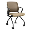 Movi Nester Chair - Black Frame Nesting Chairs SitOnIt Fabric Color Desert Desert Mesh 