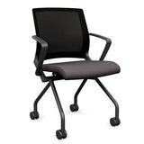 Movi Nester Chair - Black Frame Nesting Chairs SitOnIt Fabric Color Kiss Mesh Color Onyx 