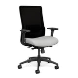 Novo Highback Office Chair Office Chair, Conference Chair, Computer Chair, Teacher Chair, Meeting Chair SitOnIt Fabric Color Cloud Mesh Color Onyx S.S. w/ Seat Depth Adjustment