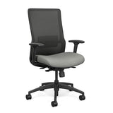 Novo Highback Office Chair Office Chair, Conference Chair, Computer Chair, Teacher Chair, Meeting Chair SitOnIt Fabric Color Dove Mesh Color Nickel S.S. w/ Seat Depth Adjustment