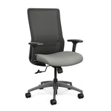 Novo Highback Office Chair Office Chair, Conference Chair, Computer Chair, Teacher Chair, Meeting Chair SitOnIt Fabric Color Dove Mesh Color Nickel Swivel Tilt