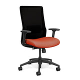 Novo Highback Office Chair Office Chair, Conference Chair, Computer Chair, Teacher Chair, Meeting Chair SitOnIt Fabric Color Flame Mesh Color Onyx Standard Synchro