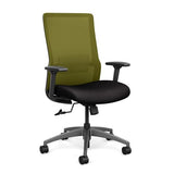 Novo Highback Office Chair Office Chair, Conference Chair, Computer Chair, Teacher Chair, Meeting Chair SitOnIt Fabric Color Jet Mesh Color Apple Swivel Tilt