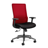 Novo Highback Office Chair Office Chair, Conference Chair, Computer Chair, Teacher Chair, Meeting Chair SitOnIt Fabric Color Jet Mesh Color Fire Swivel Tilt