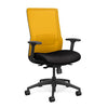 Novo Highback Office Chair Office Chair, Conference Chair, Computer Chair, Teacher Chair, Meeting Chair SitOnIt Fabric Color Jet Mesh Color Lemon S.S. w/ Seat Depth Adjustment