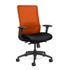 Novo Highback Office Chair Office Chair, Conference Chair, Computer Chair, Teacher Chair, Meeting Chair SitOnIt Fabric Color Jet Mesh Color Tangerine S.S. w/ Seat Depth Adjustment