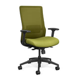 Novo Highback Office Chair Office Chair, Conference Chair, Computer Chair, Teacher Chair, Meeting Chair SitOnIt Fabric Color Lime Mesh Color Apple S.S. w/ Seat Depth Adjustment