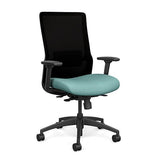 Novo Highback Office Chair Office Chair, Conference Chair, Computer Chair, Teacher Chair, Meeting Chair SitOnIt Fabric Color Tiffany Mesh Color Onyx S.S. w/ Seat Depth Adjustment