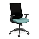 Novo Highback Office Chair Office Chair, Conference Chair, Computer Chair, Teacher Chair, Meeting Chair SitOnIt Fabric Color Tiffany Mesh Color Onyx Standard Synchro