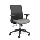 Novo Midback Office Chair Office Chair, Conference Chair, Computer Chair, Teacher Chair, Meeting Chair SitOnIt Fabric Color Dove Mesh Color Nickel Swivel Tilt