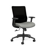 Novo Midback Office Chair Office Chair, Conference Chair, Computer Chair, Teacher Chair, Meeting Chair SitOnIt Fabric Color Dove Mesh Color Onyx Swivel Tilt