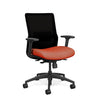Novo Midback Office Chair Office Chair, Conference Chair, Computer Chair, Teacher Chair, Meeting Chair SitOnIt Fabric Color Flame Mesh Color Onyx S.S. w/ Seat Depth Adjustment