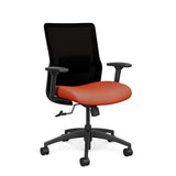 Novo Midback Office Chair Office Chair, Conference Chair, Computer Chair, Teacher Chair, Meeting Chair SitOnIt Fabric Color Flame Mesh Color Onyx Swivel Tilt