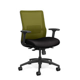 Novo Midback Office Chair Office Chair, Conference Chair, Computer Chair, Teacher Chair, Meeting Chair SitOnIt Fabric Color Jet Mesh Color Apple S.S. w/ Seat Depth Adjustment