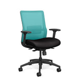 Novo Midback Office Chair Office Chair, Conference Chair, Computer Chair, Teacher Chair, Meeting Chair SitOnIt Fabric Color Jet Mesh Color Aqua S.S. w/ Seat Depth Adjustment