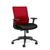 Novo Midback Office Chair Office Chair, Conference Chair, Computer Chair, Teacher Chair, Meeting Chair SitOnIt Fabric Color Jet Mesh Color Fire Standard Synchro