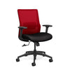 Novo Midback Office Chair Office Chair, Conference Chair, Computer Chair, Teacher Chair, Meeting Chair SitOnIt Fabric Color Jet Mesh Color Fire Swivel Tilt