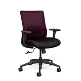 Novo Midback Office Chair Office Chair, Conference Chair, Computer Chair, Teacher Chair, Meeting Chair SitOnIt Fabric Color Jet Mesh Color Grape Swivel Tilt
