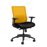 Novo Midback Office Chair Office Chair, Conference Chair, Computer Chair, Teacher Chair, Meeting Chair SitOnIt Fabric Color Jet Mesh Color Lemon S.S. w/ Seat Depth Adjustment