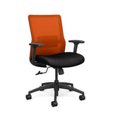 Novo Midback Office Chair Office Chair, Conference Chair, Computer Chair, Teacher Chair, Meeting Chair SitOnIt Fabric Color Jet Mesh Color Tangerine Swivel Tilt