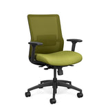 Novo Midback Office Chair Office Chair, Conference Chair, Computer Chair, Teacher Chair, Meeting Chair SitOnIt Fabric Color Lime Mesh Color Apple S.S. w/ Seat Depth Adjustment