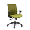 Novo Midback Office Chair Office Chair, Conference Chair, Computer Chair, Teacher Chair, Meeting Chair SitOnIt Fabric Color Lime Mesh Color Apple Swivel Tilt