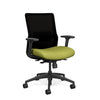 Novo Midback Office Chair Office Chair, Conference Chair, Computer Chair, Teacher Chair, Meeting Chair SitOnIt Fabric Color Lime Mesh Color Onyx S.S. w/ Seat Depth Adjustment