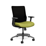 Novo Midback Office Chair Office Chair, Conference Chair, Computer Chair, Teacher Chair, Meeting Chair SitOnIt Fabric Color Lime Mesh Color Onyx Standard Synchro