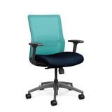 Novo Midback Office Chair Office Chair, Conference Chair, Computer Chair, Teacher Chair, Meeting Chair SitOnIt Fabric Color Midnight Mesh Color Aqua Standard Synchro