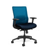 Novo Midback Office Chair Office Chair, Conference Chair, Computer Chair, Teacher Chair, Meeting Chair SitOnIt Fabric Color Midnight Mesh Color Electric Blue S.S. w/ Seat Depth Adjustment
