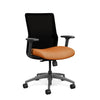 Novo Midback Office Chair Office Chair, Conference Chair, Computer Chair, Teacher Chair, Meeting Chair SitOnIt Fabric Color Squash Mesh Color Onyx Standard Synchro