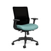 Novo Midback Office Chair Office Chair, Conference Chair, Computer Chair, Teacher Chair, Meeting Chair SitOnIt Fabric Color Tiffany Mesh Color Onyx S.S. w/ Seat Depth Adjustment