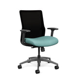 Novo Midback Office Chair Office Chair, Conference Chair, Computer Chair, Teacher Chair, Meeting Chair SitOnIt Fabric Color Tiffany Mesh Color Onyx Standard Synchro