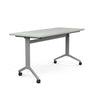 Ocala Flip Top Table Classroom Table, Multipurpose Table SitOnIt Laminate Color Folkstone Grey Frame Color Silver 