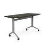 Ocala Flip Top Table Classroom Table, Multipurpose Table SitOnIt Laminate Color Queenston oak Frame Color Silver 