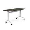 Ocala Flip Top Table Classroom Table, Multipurpose Table SitOnIt Laminate Color Queenston oak Frame Color White 
