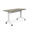 Ocala Flip Top Table Classroom Table, Multipurpose Table SitOnIt Laminate Color Sandalwood Frame Color White 