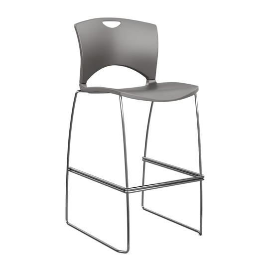 OnCall Stool with No Arms - Bar Height Stools SitOnIt Slate Plastic 30