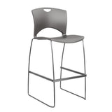 OnCall Stool with No Arms - Bar Height Stools SitOnIt Slate Plastic 30" Bar Height Chrome Frame