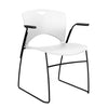 OnCall Wire Rod Stack Chair Guest Chair, Stack Chair SitOniT Arctic Plastic Arms Black Frame