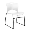 OnCall Wire Rod Stack Chair Guest Chair, Stack Chair SitOniT Arctic Plastic No Arms Black Frame