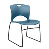 OnCall Wire Rod Stack Chair Guest Chair, Stack Chair SitOniT Lagoon Plastic No Arms Black Frame