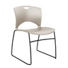 OnCall Wire Rod Stack Chair Guest Chair, Stack Chair SitOniT Latte Plastic No Arms Black Frame
