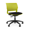 Orbix Task Chair Upholstered Seat Light Task Chair SitOnIt Plastic Color Apple Fabric Color Peppercorn 